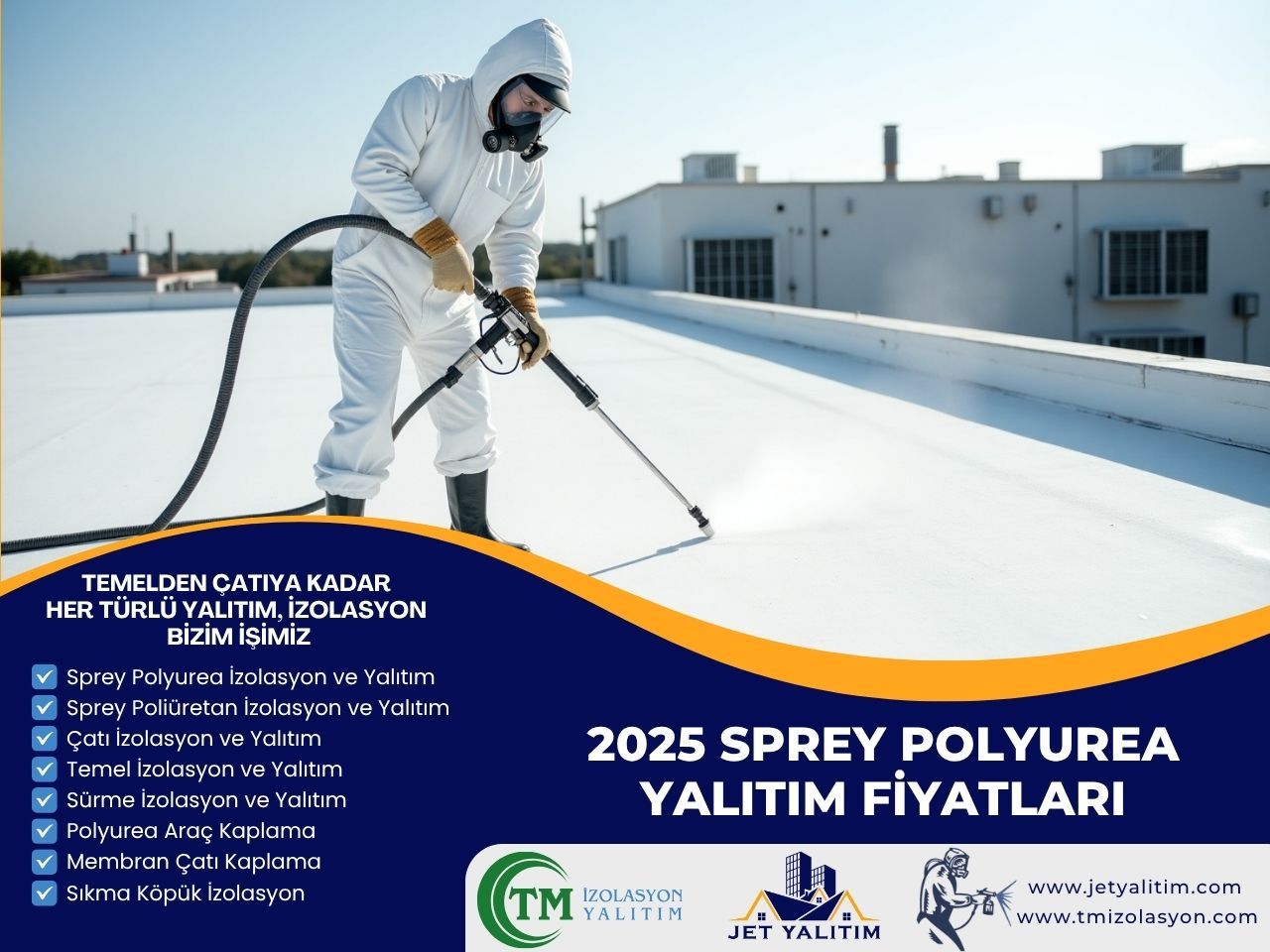 Sprey Polyurea Yalıtım Fiyatları 2025