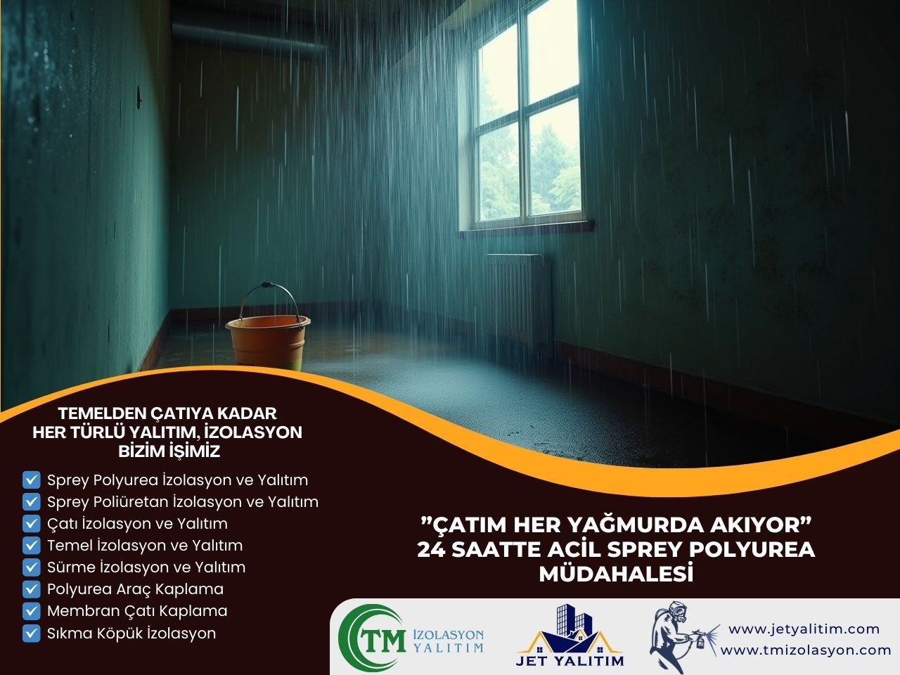 Çatım Her Yağmurda Akıyor: 24 Saatte Acil Sprey Polyurea Müdahalesi