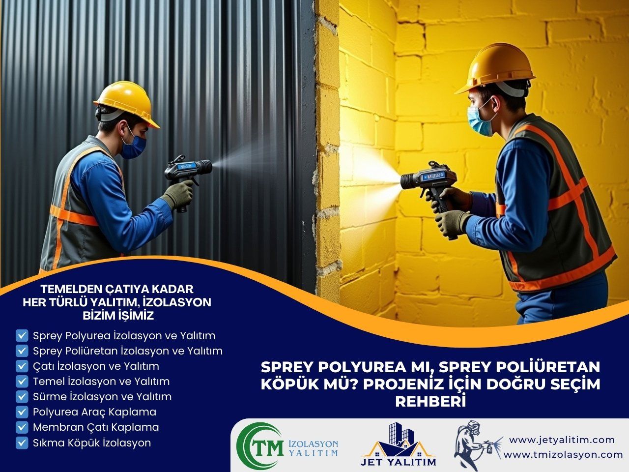 Sprey Polyurea mı, Sprey Poliüretan Köpük mü? Projeniz İçin Doğru Seçim Rehberi