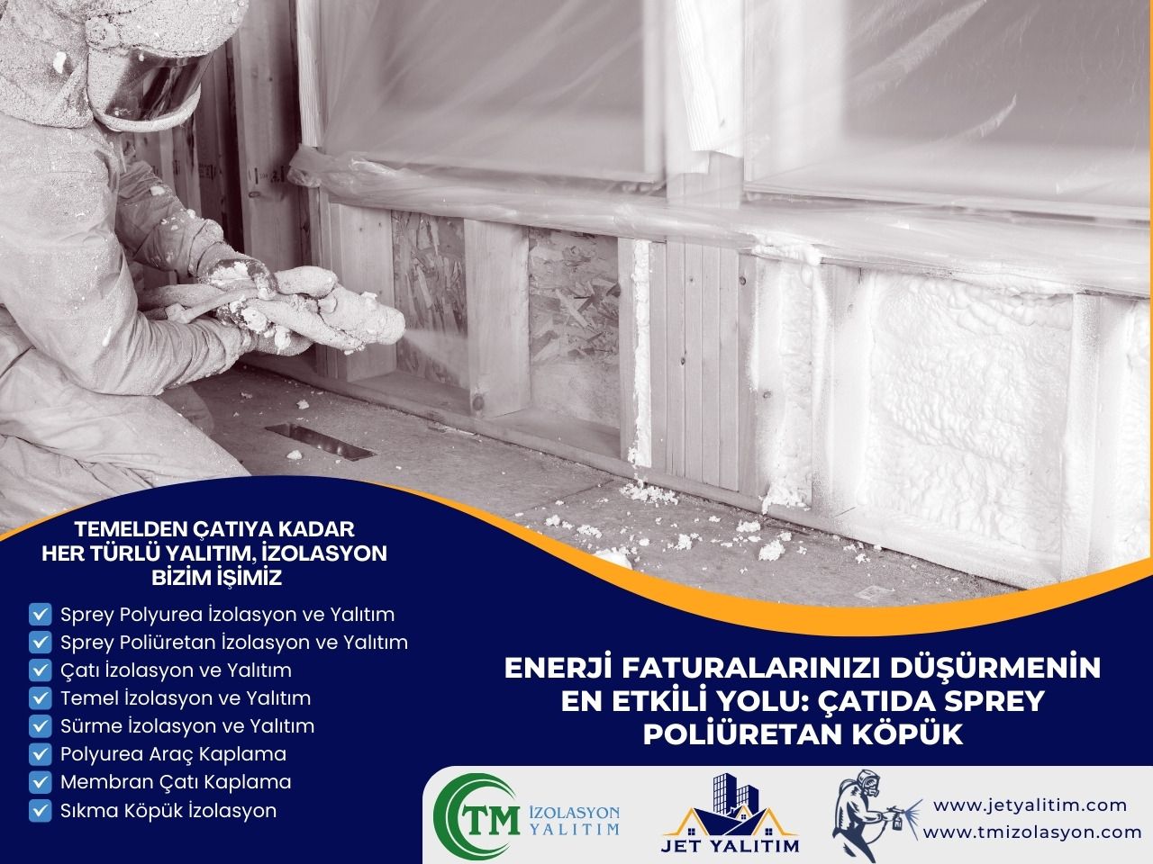 Enerji Faturalarınızı Düşürmenin En Etkili Yolu: Çatıda Sprey Poliüretan Köpük